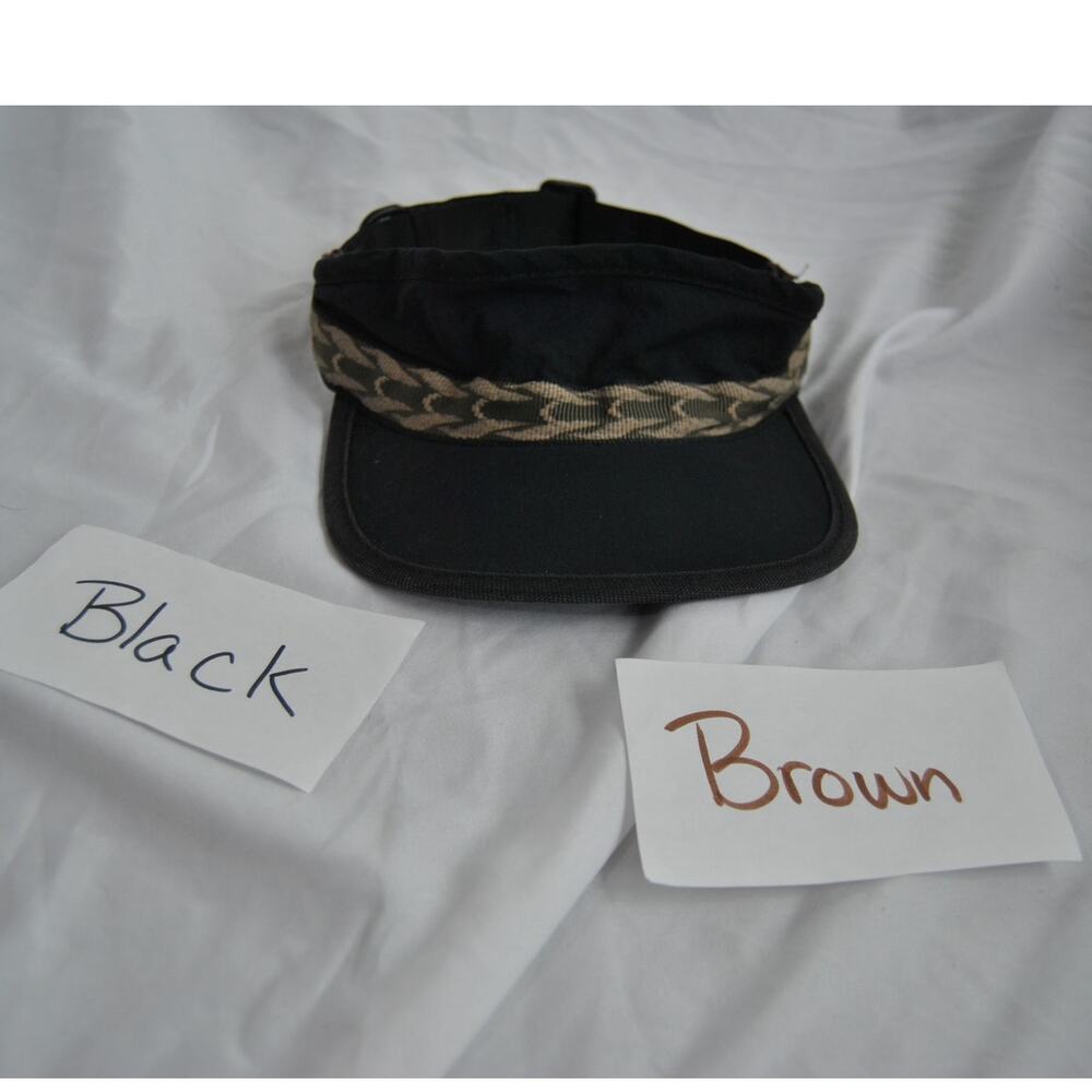 Kauv Women's Black & Brown Adjustable Visor OSFM - Picture 9 of 9